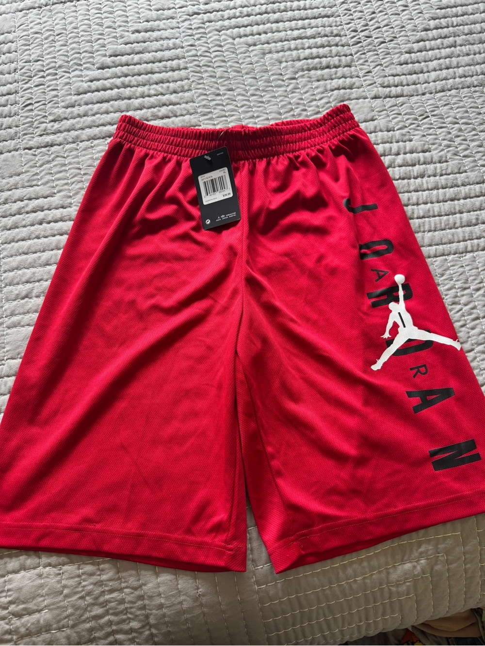 Boys Jordan Red Athletic Basketball Shorts